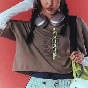 FP Movement Inspire Buti Logo Tee in Sage Combo Size Med NWT